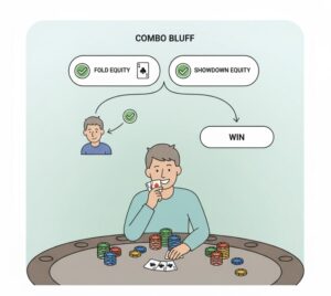 Combo bluff là gì? Khi bluff đi kèm equity trong Poker