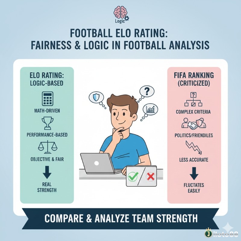 ELO Rating không chỉ đo sức mạnh đội tuyển, mà còn minh chứng cho sự công bằng và logic trong việc phân tích bóng đá