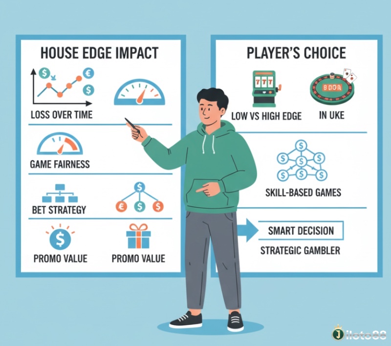 Người chơi tìm hiểu tác động của House Edge, đánh giá trò chơi và tối ưu hóa chiến lược cá cược