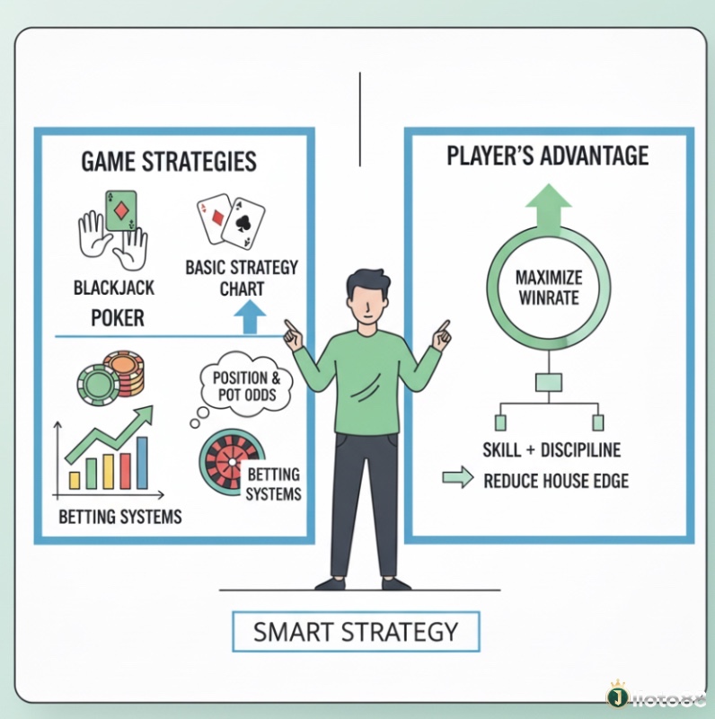 Người chơi áp dụng chiến lược chuyên nghiệp cho từng game, giảm thiểu lợi thế nhà cái