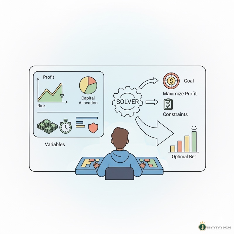 Người chơi phân tích báo cáo độ nhạy của Solver nhằm kiểm soát rủi ro và tối ưu hóa chiến lược đặt cược một cách hiệu quả