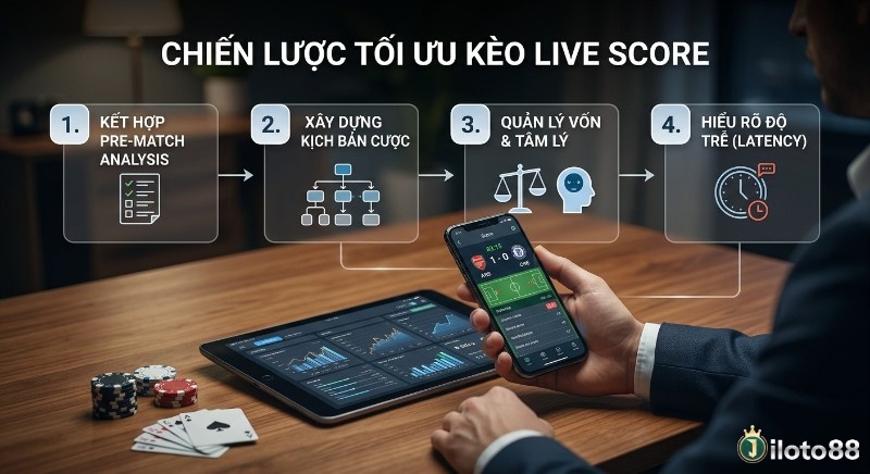 Chiến lược 4 bước tối ưu, kèo cách theo dõi live score cho kèo,: kết hợp phân tích, xây dựng kịch bản, quản lý vốn, hiểu độ trễ để thắng cược