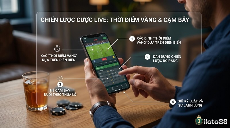 Chiến lược cược live là gì hiệu quả: người chơi xác định thời điểm vàng, dàn dựng chiến lược rõ ràng, né cạm bẫy đuổi thua lỗ, giữ kỷ luật